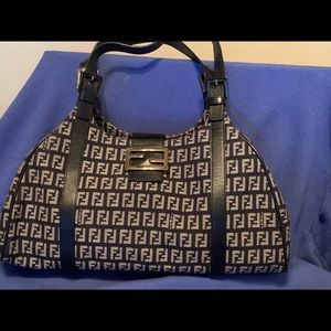 Auth FENDI ZUCHA  Shoulder Bag Satchel